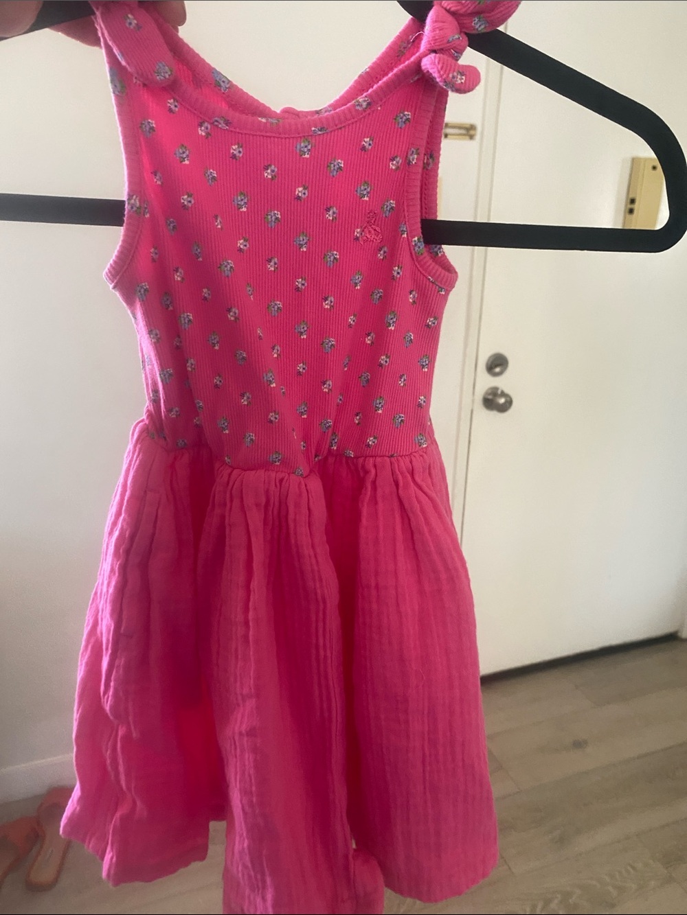 Gap 3years Girls Pink Floral Knit & Gauze Sundress